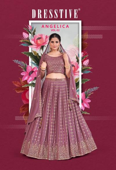 ANGELICA VOL-2 BY DRESSTIVE GEORGETTE LEHENGA CHOLI MANUFACTURER IN INDIA
